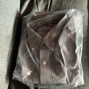New Gingham Check Shirt, Color Black, Size Small